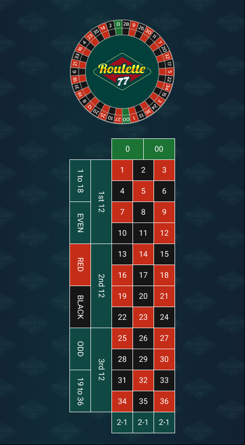 american roulette wheel and table