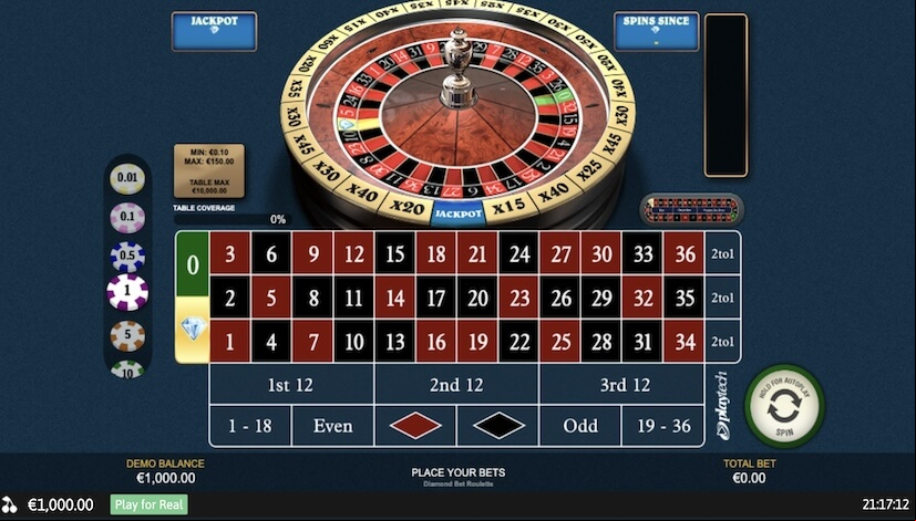 Screen Diamond Bet Roulette 1