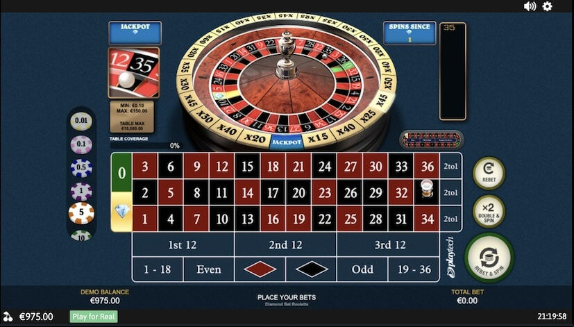 Screen Diamond Bet Roulette 3