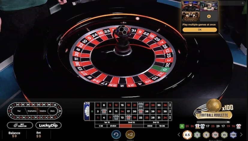 Screen Live Football Roulette 3