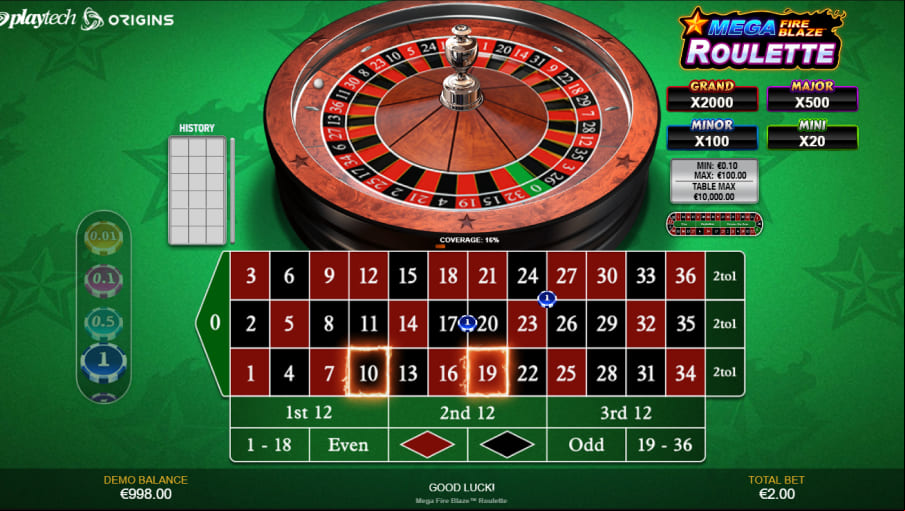 Screen Mega Fire Blaze Roulette 3