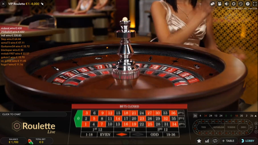 Screen VIP Roulette 3