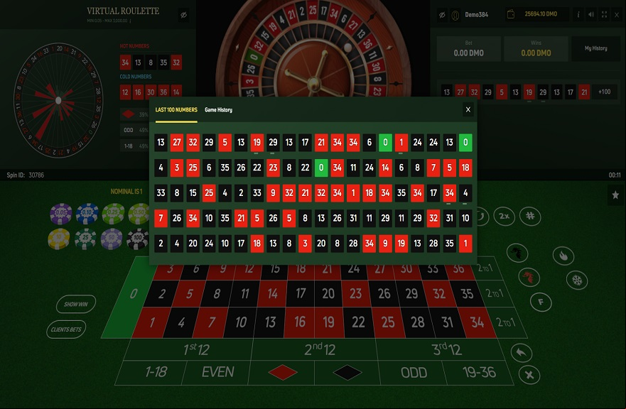 Virtual Roulette screen 4