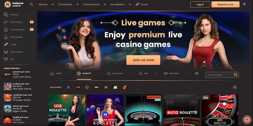 National Casino screen 1
